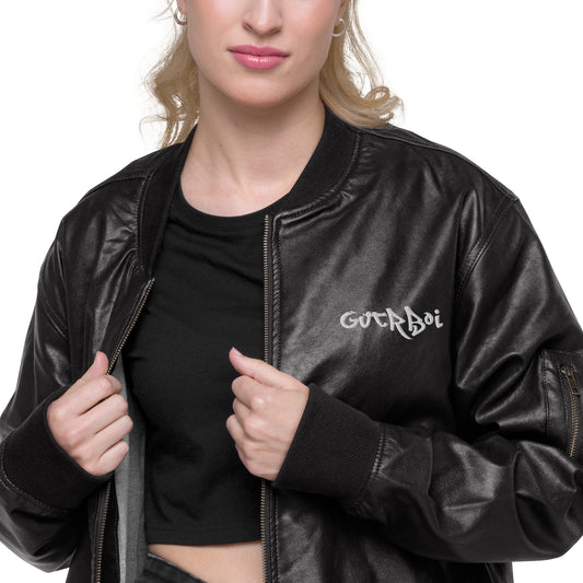 Leather Bomber Jacket